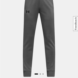 Under Armour Boys Gray Joggers.  Under Armour Fleece.  Youth Small.